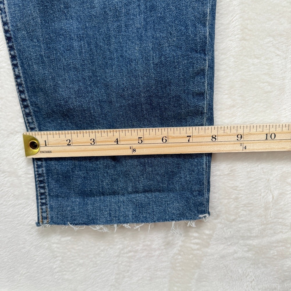 Everlane The Cheeky Jean Womens 33 Regular Straight High Rise Raw Hem Stretch - Picture 4 of 11